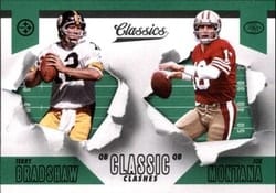 2018 Panini Classics Classic Clashes Joe Montana / Terry Bradshaw #8 card