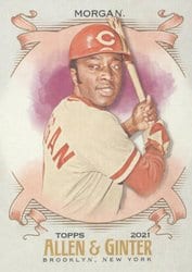 2021 Topps Allen & Ginter Base Set Joe Morgan #209 card