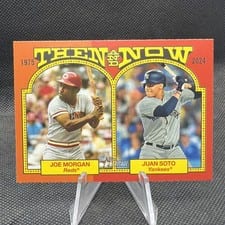 2024 Topps Heritage Then And Now Joe Morgan / Juan Soto #TAN-3 card