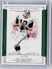 2018 National Treasures Joe Namath #70 card