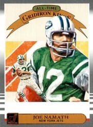 2019 Donruss All-Time Gridiron Kings Joe Namath #AGK-3 card