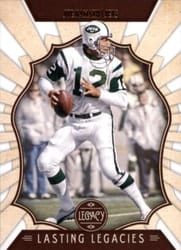 2019 Panini Legacy Lasting Legacies Joe Namath #LL-JN card
