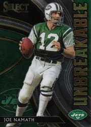 2020 Panini Select Unbreakable Joe Namath #U2 card
