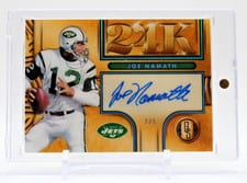 2022 Panini Gold Standard 24K Autographs Joe Namath #24K-JNA card