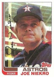 1982 Topps Base Set Joe Niekro #611 card