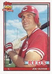 1991 Topps Base Set Joe Oliver #517 card