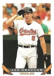 1993 Topps Base Set Joe Orsulak #28 card