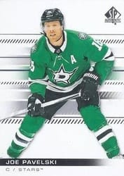 2019-20 SP Authentic Base Set Joe Pavelski #38 card