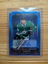 2021-22 O-Pee-Chee Platinum Blue Rainbow Autos Joe Pavelski #BA-PA card