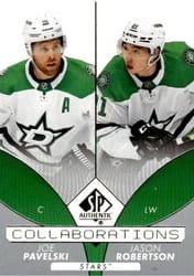 2022-23 SP Authentic Collaborations Joe Pavelski/Jason Robertson #C-2 card
