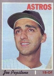 1970 Topps Base Set Joe Pepitone #598 card