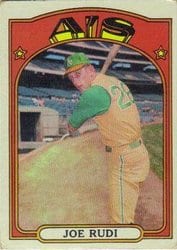 1972 Topps Base Set Joe Rudi #209 card