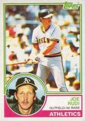 1983 Topps Base Set Joe Rudi #87 card