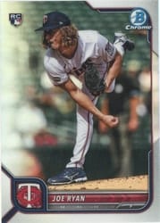 2022 Bowman Chrome Base Set Joe Ryan #8 card