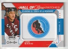 2023-24 O-Pee-Chee Hall of Fame Logo Patches Joe Sakic #HOF-2 card