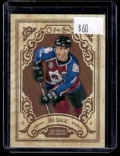 2023-24 O-Pee-Chee Wood Variants Joe Sakic #W-JS card