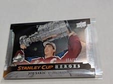 2025-26 Upper Deck Black Diamond Exquisite Stanley Cup Heroes Joe Sakic #ESC-JS card
