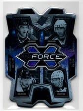 2022-23 SPx SPx Force Joe Sakic/Ray Bourque/Nathan MacKinnon/Cale Makar #SF-COL card