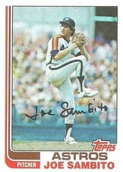 1982 Topps Base Set Joe Sambito #34 card
