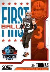 2023 Score First Ballot Joe Thomas #1 card
