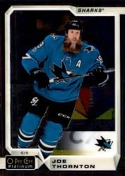 2018-19 O-Pee-Chee Platinum Base Set Joe Thornton #68 card