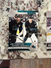 2019 Topps Now NHL Stickers Joe Thornton, Patrick Marleau #94 card