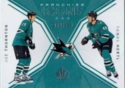 2018-19 SP Authentic Base Set Joe Thornton/Tomas Hertl #126 card