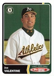 2003 Topps Total Base Set Joe Valentine #52 card