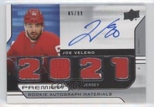 2021-22 Upper Deck Premier 2021 Premier Rookie Autograph Jersey Joe Veleno #PRA-JV card