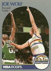 1990-91 Hoops Base Set Joe Wolf #412 card