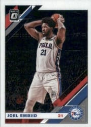 2019-20 Donruss Optic Base Set Joel Embiid #95 card