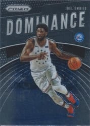 2019-20 Panini Prizm Dominance Joel Embiid #14 card
