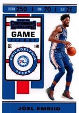 2019 Panini Contenders Joel Embiid #45 card