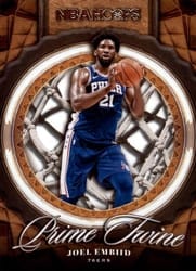 2020-21 Hoops Prime Twine Joel Embiid #7 card