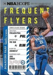 2020-21 Hoops Winter Frequent Flyers Joel Embiid #15 card