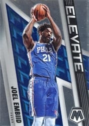 2021-22 Panini Mosaic Elevate Joel Embiid #21 card