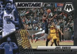 2021-22 Panini Mosaic Montage Joel Embiid #4 card