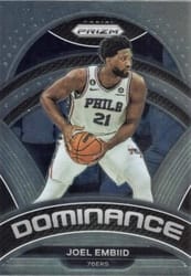 2022-23 Panini Prizm Dominance Joel Embiid #12 card