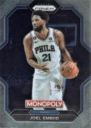 2022-23 Panini Prizm Monopoly Prizm All Stars Joel Embiid #PS5 card