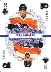 2022-23 O-Pee-Chee Playing Cards Joel Farabee #2-CLUBS card