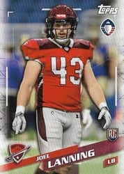 2019 Topps AAF Base Set Joel Lanning #105 card