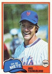 1981 Topps Base Set Joel Youngblood #58 card