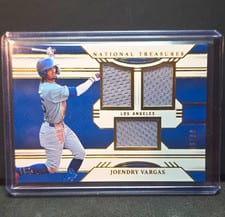 2024 Panini National Treasures Game Gear Swatches Trio Joendry Vargas #3 card
