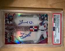 2024 Bowman Chrome International Impact Autographs Joendry Vargas / Thayron Liranzo #II-VL card
