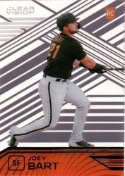 2021 Panini Chronicles Clear Vision Joey Bart #11 card