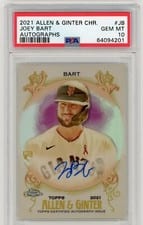 2021 Topps Allen & Ginter Chrome Autographs Joey Bart #AGA-JB card