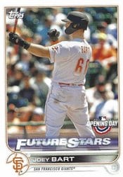 2022 Topps Opening Day Base Set Joey Bart #206 card