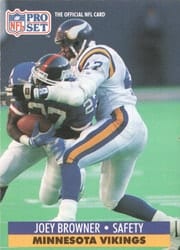 1991 Pro Set Base Set Joey Browner #568 card