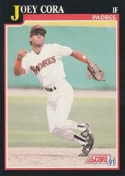1991 Score Base Set Joey Cora #253 card