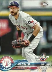 2018 Topps Opening Day Base Set Joey Gallo #100b card
